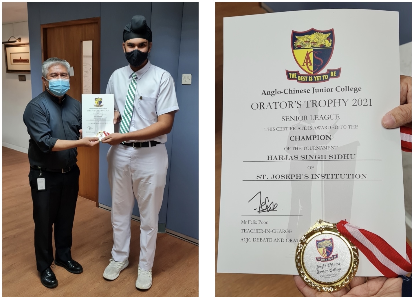 SJI Tops 2021 ACJC Orator's Trophy Competition